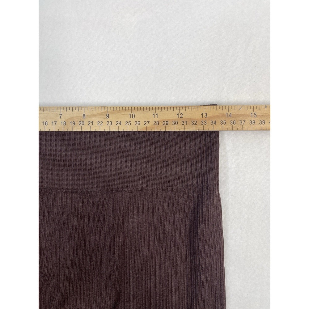 No Brand Wide Leg   Brown High Waist  Leggings Size LargeYoga Elastane - Picture 3 of 6